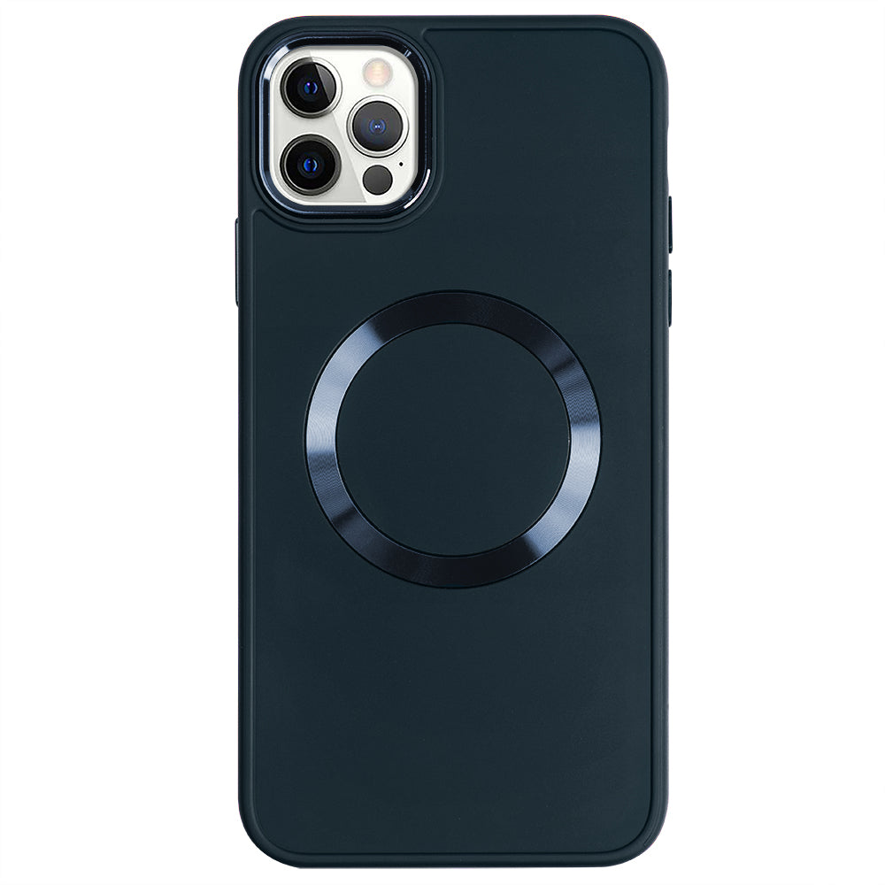 Apple iPhone 12 Pro Max Renkli Magsafe Case Petrol Mavisi