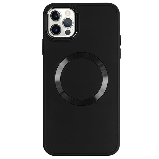 Apple iPhone 12 Pro Max Renkli Magsafe Case Siyah