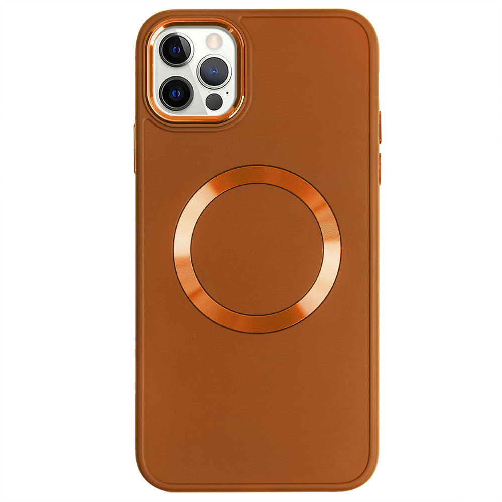 Apple iPhone 12 Pro Max Renkli Magsafe Case Turuncu