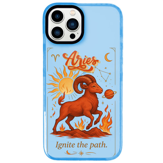 iPhone 12 Pro Max Koç Burcu Way of Aries Telefon Kılıfı - Azure