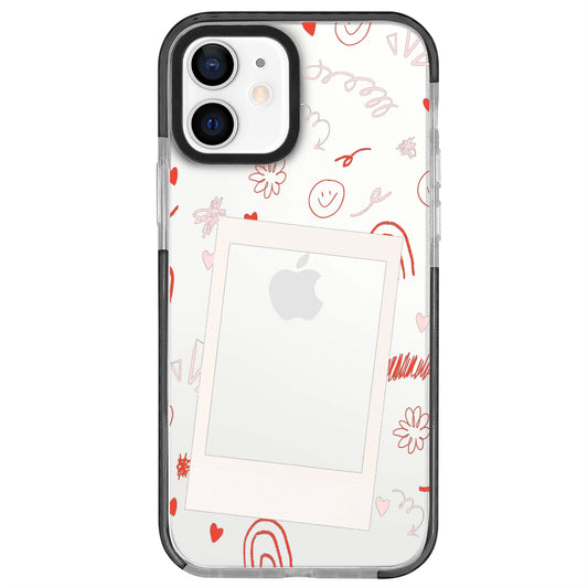 iPhone 12 Smile Love Polaroid Telefon Kılıfı