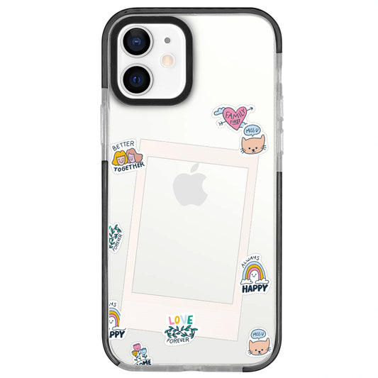 iPhone 12 Love Forever Polaroid Telefon Kılıfı