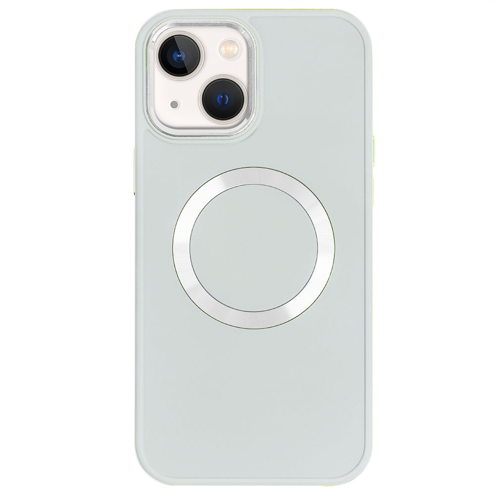 Apple iPhone 13 Renkli Magsafe Case Kırık Beyaz