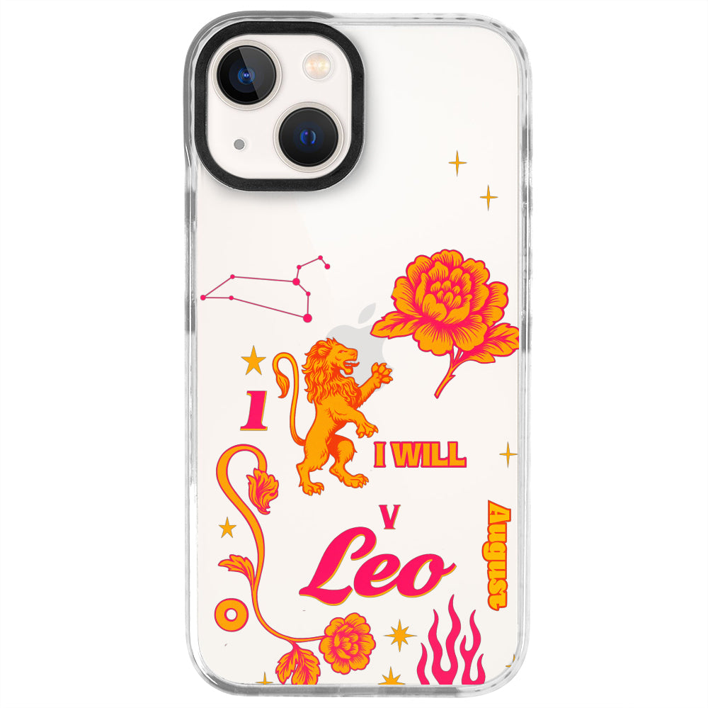 iPhone 13 Mini Aslan Burcu The Emperor Telefon Kılıfı - Beyaz