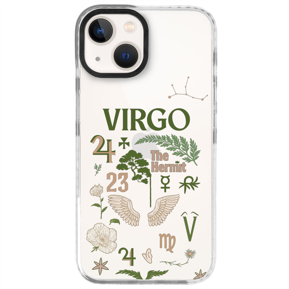 iPhone 13 Mini Başak Burcu The Emperor Telefon Kılıfı - Beyaz