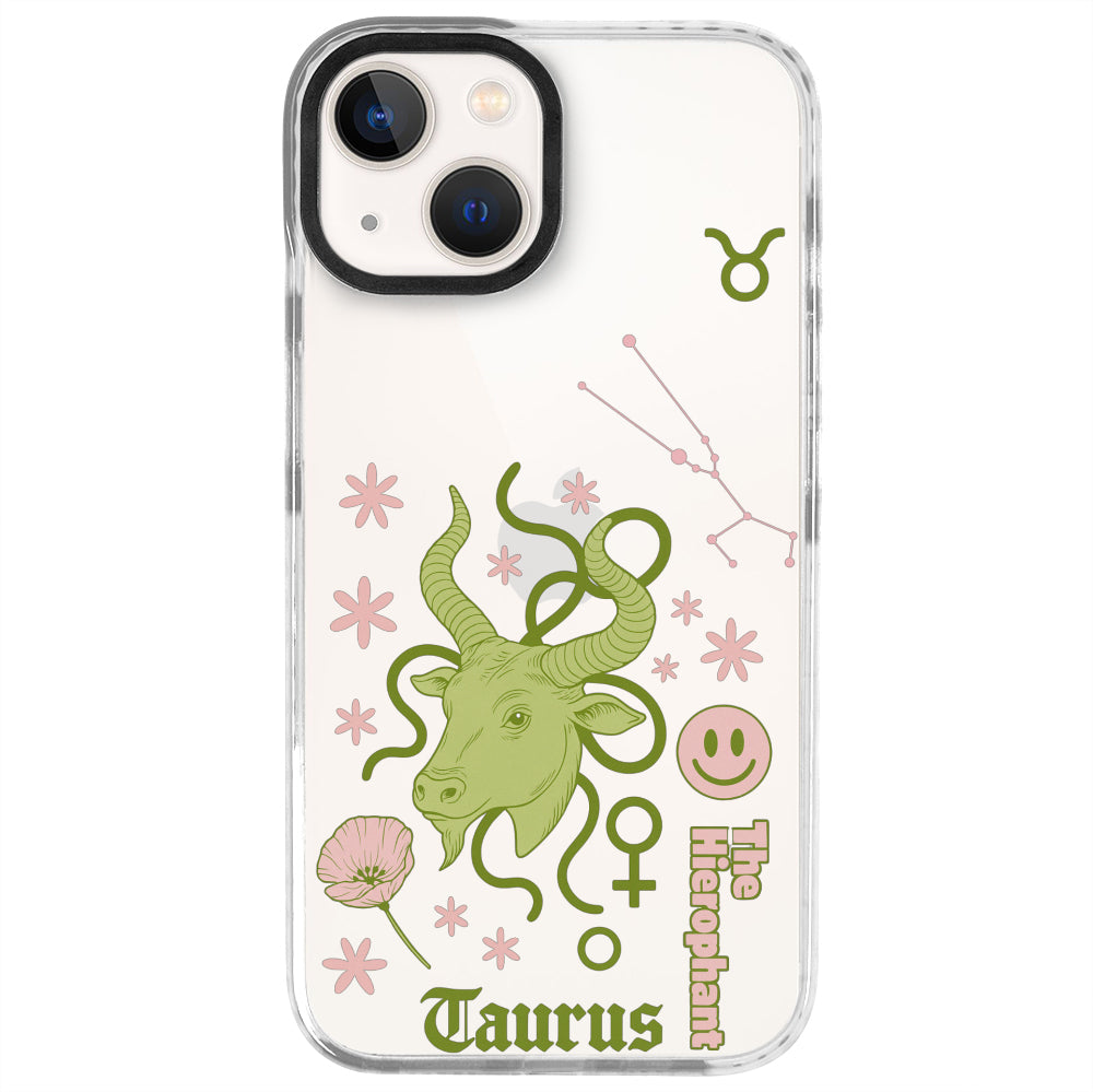 iPhone 13 Mini Boğa Burcu The Emperor Telefon Kılıfı - Beyaz