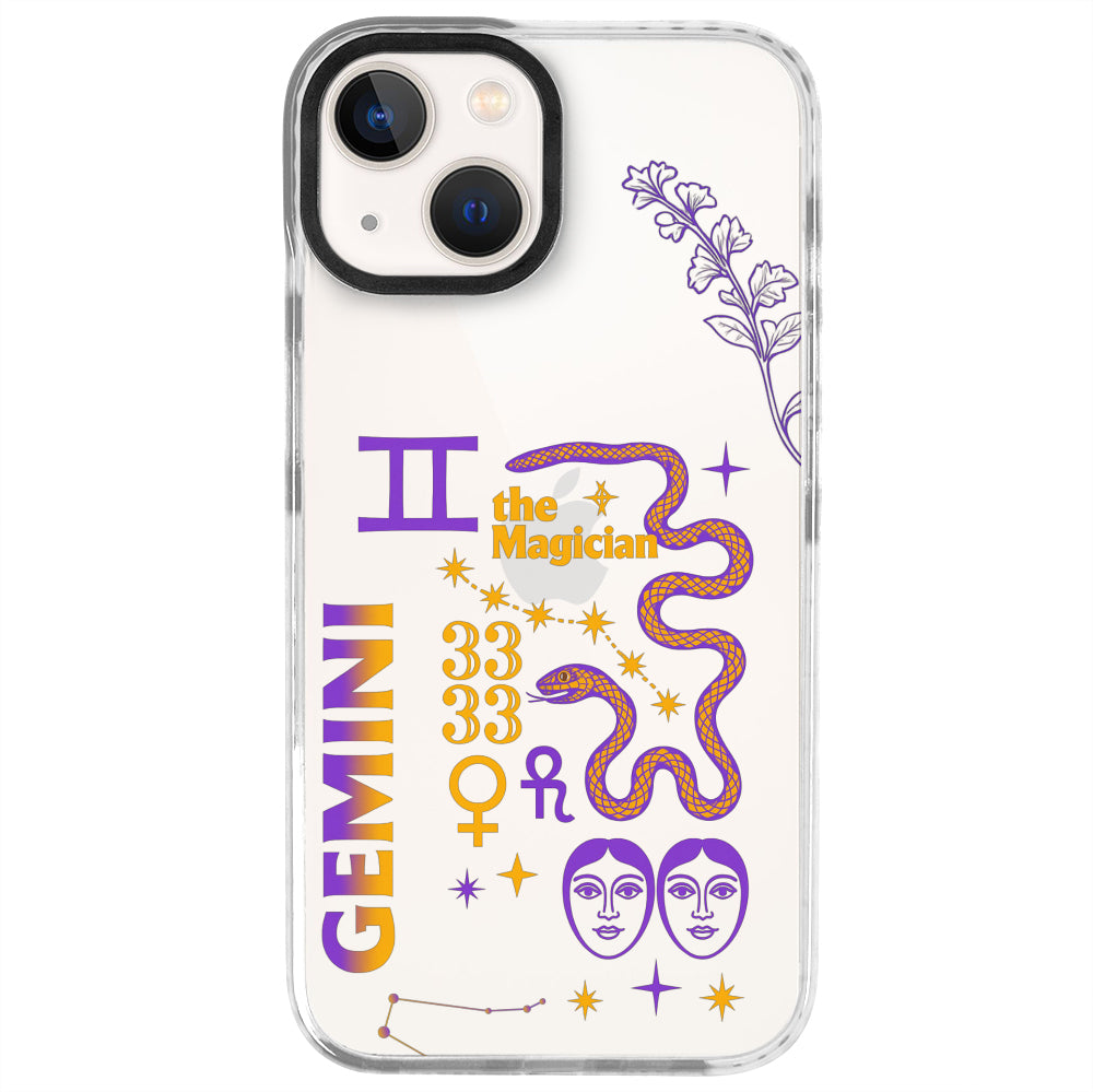 iPhone 13 Mini İkizler Burcu The Emperor Telefon Kılıfı - Beyaz