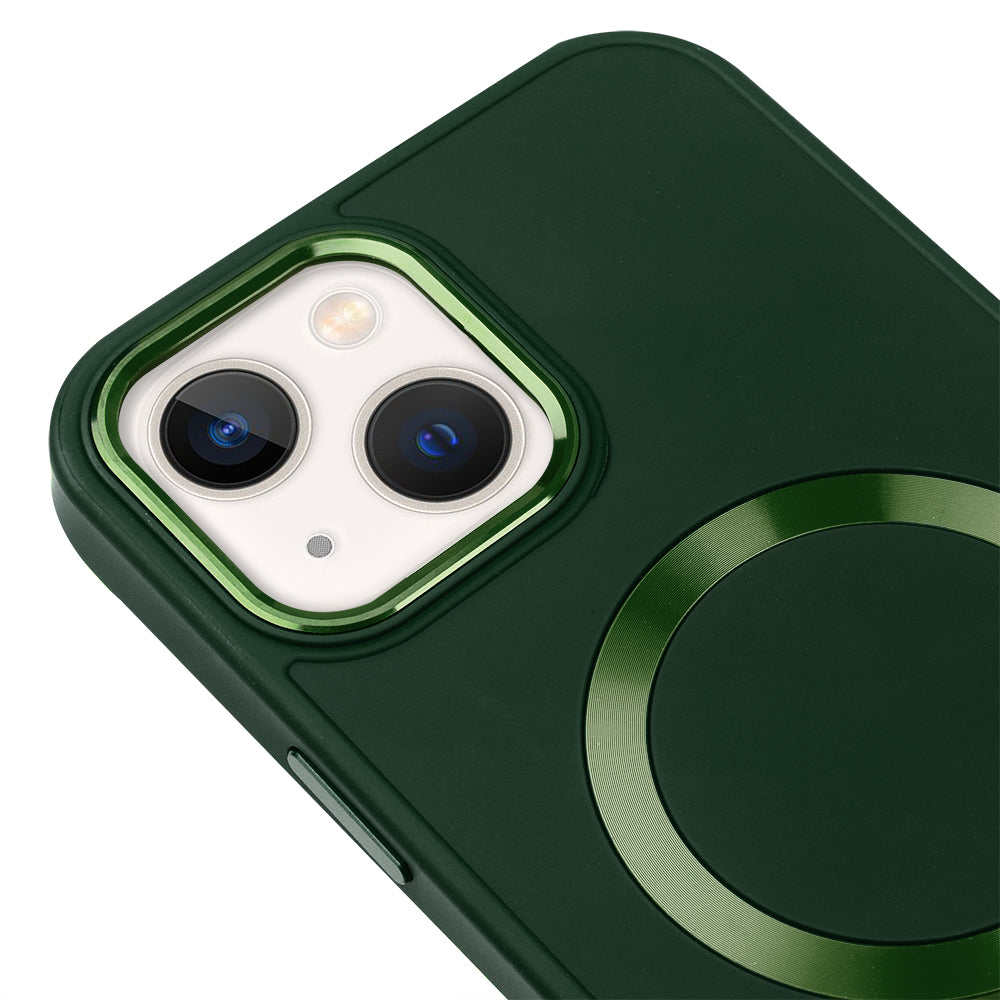 Apple iPhone 14 Plus Renkli Magsafe Case Haki