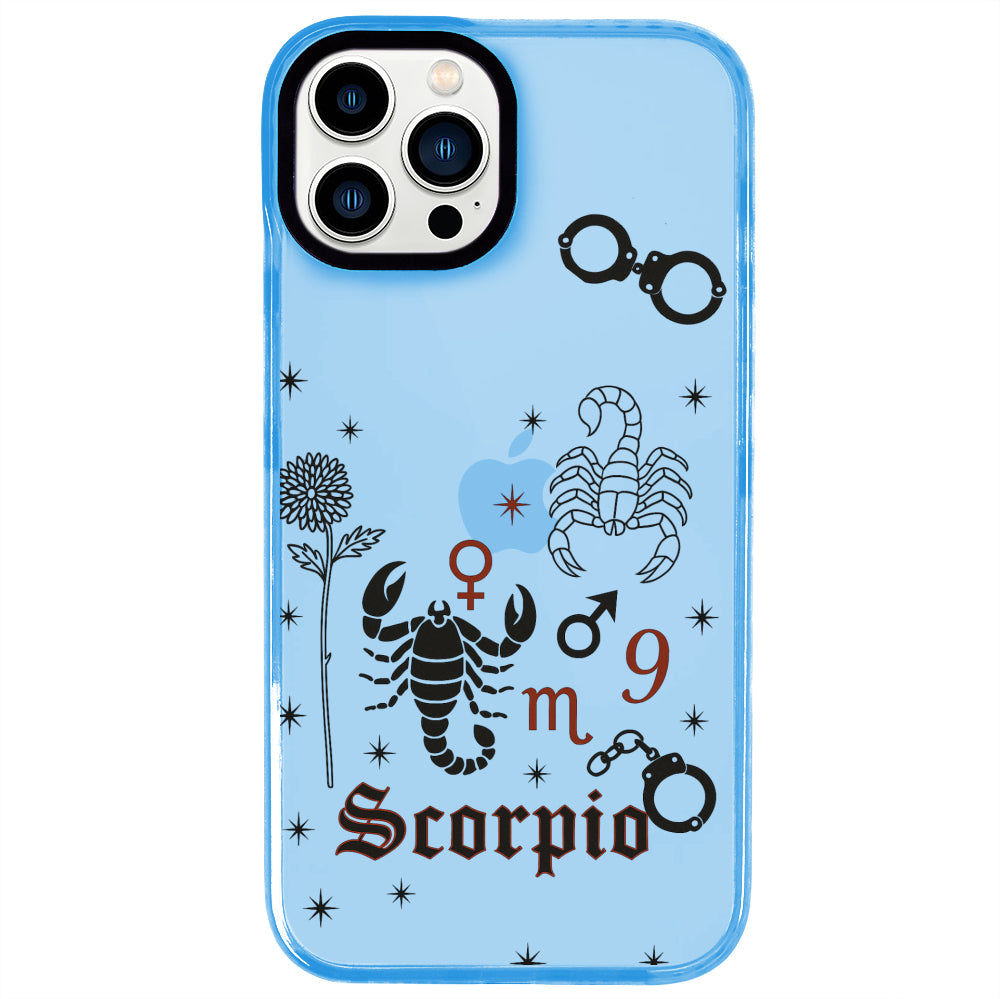 iPhone 13 Pro Akrep Burcu The Emperor Telefon Kılıfı - Azure