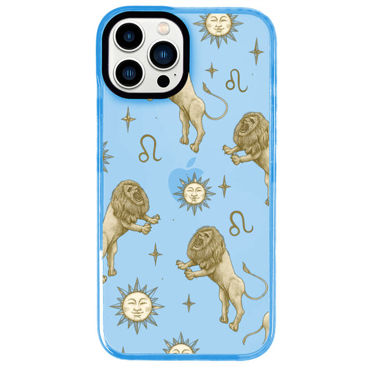 iPhone 13 Pro Aslan Burcu Soft Stars Telefon Kılıfı - Azure