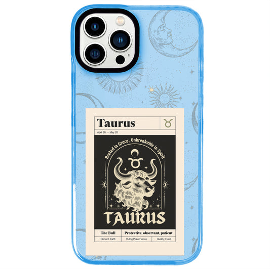 iPhone 13 Pro Boğa Burcu Sticker Mode Telefon Kılıfı - Azure