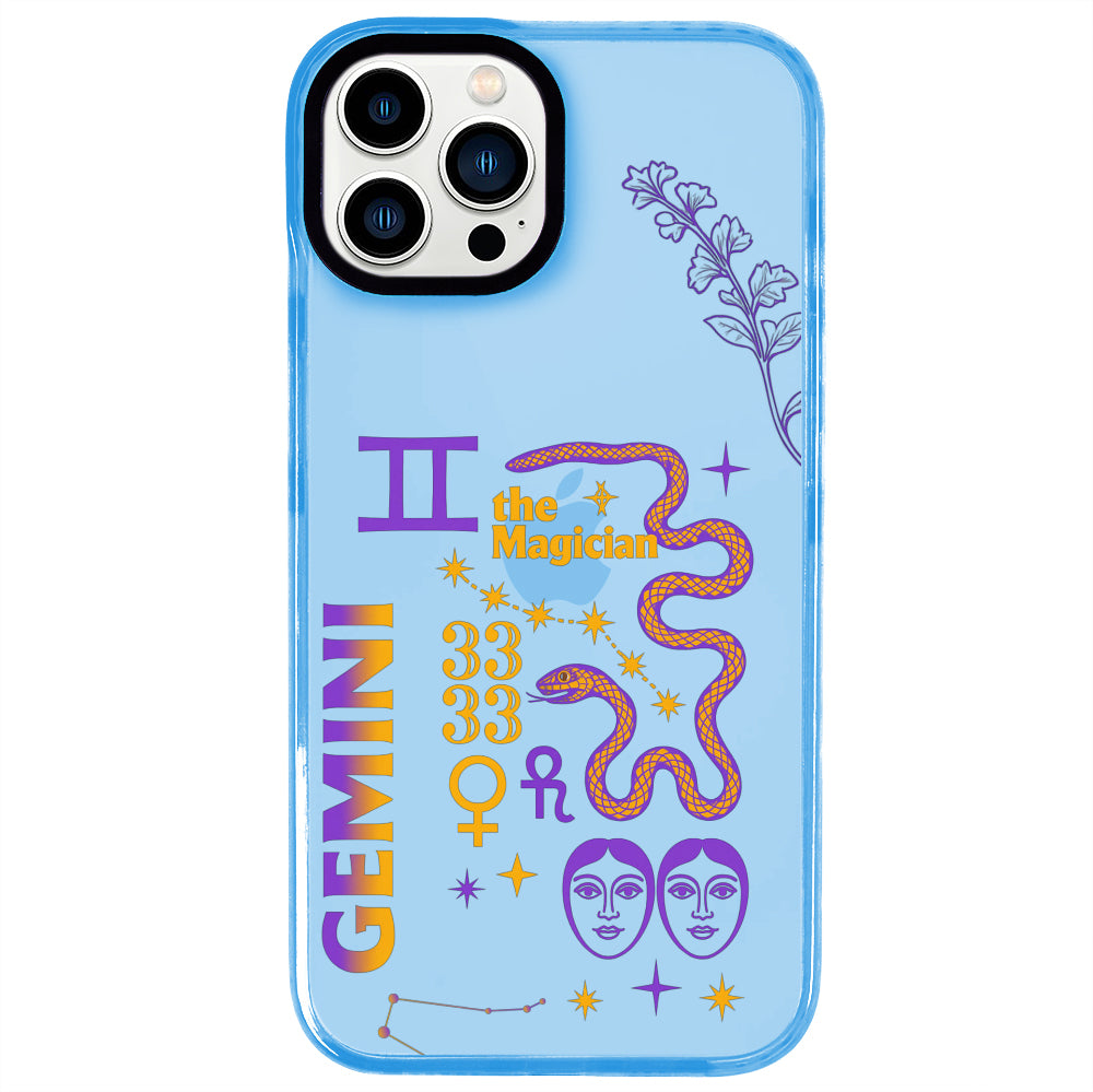 iPhone 13 Pro İkizler Burcu The Emperor Telefon Kılıfı - Azure