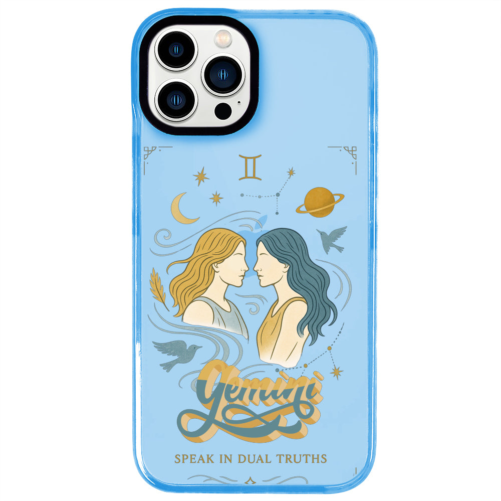 iPhone 13 Pro İkizler Burcu Way of Aries Telefon Kılıfı - Azure