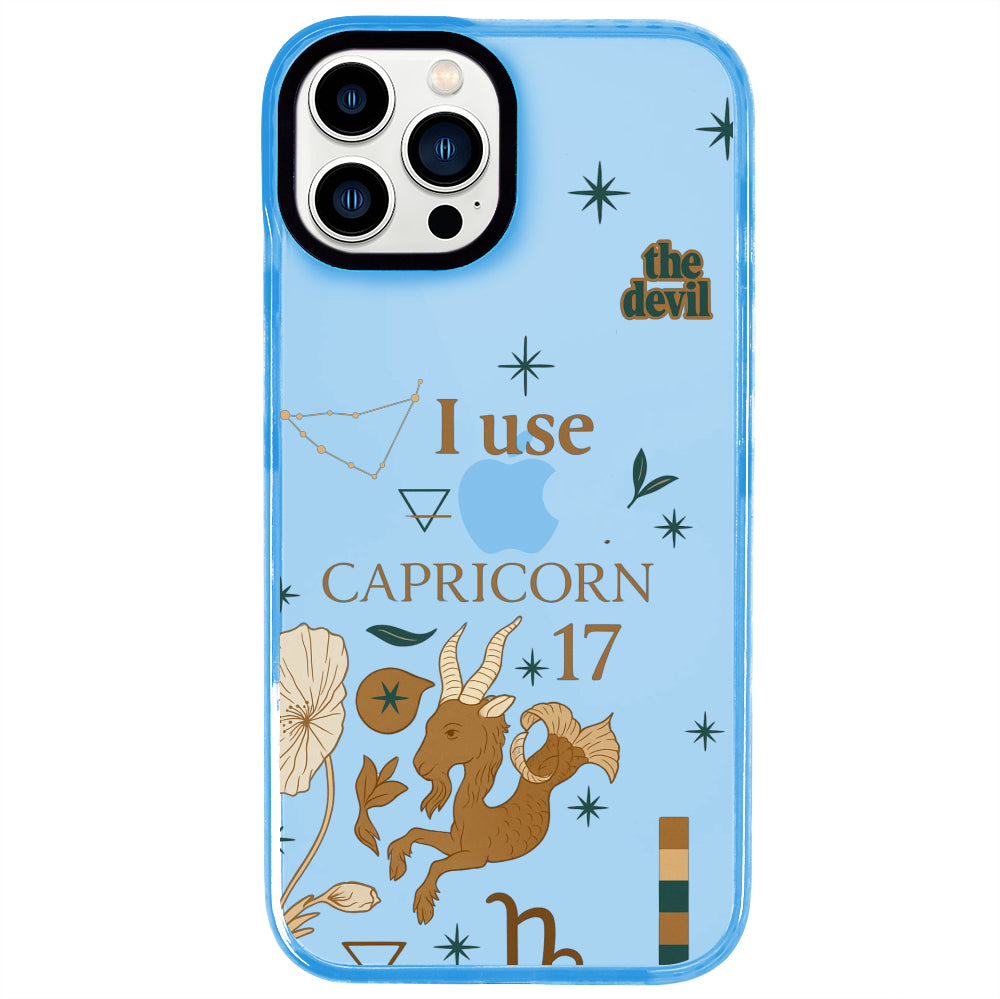 iPhone 13 Pro Oğlak Burcu The Emperor Telefon Kılıfı - Azure