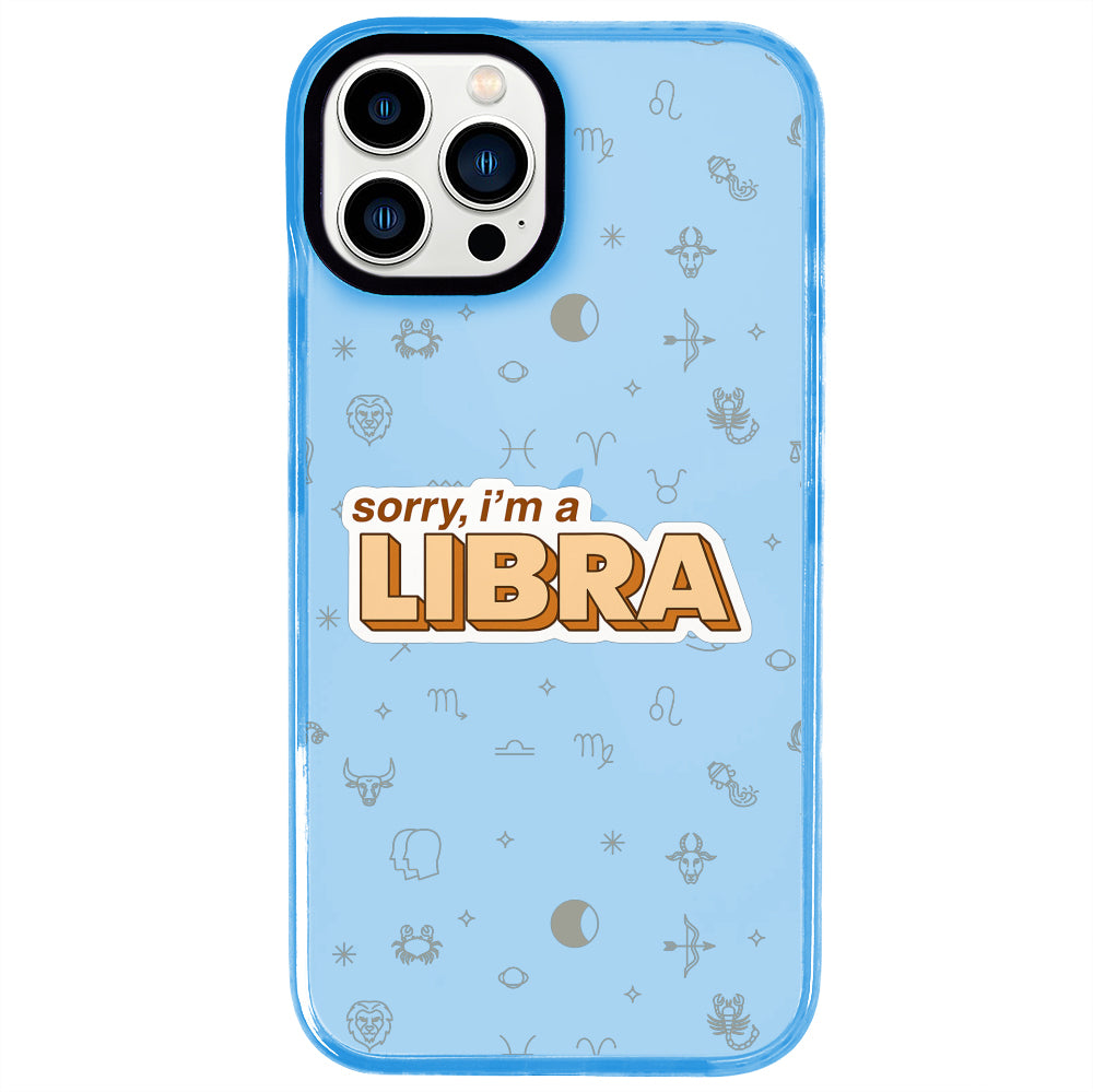 iPhone 13 Pro Terazi Burcu Sorry Zodiac Telefon Kılıfı - Azure