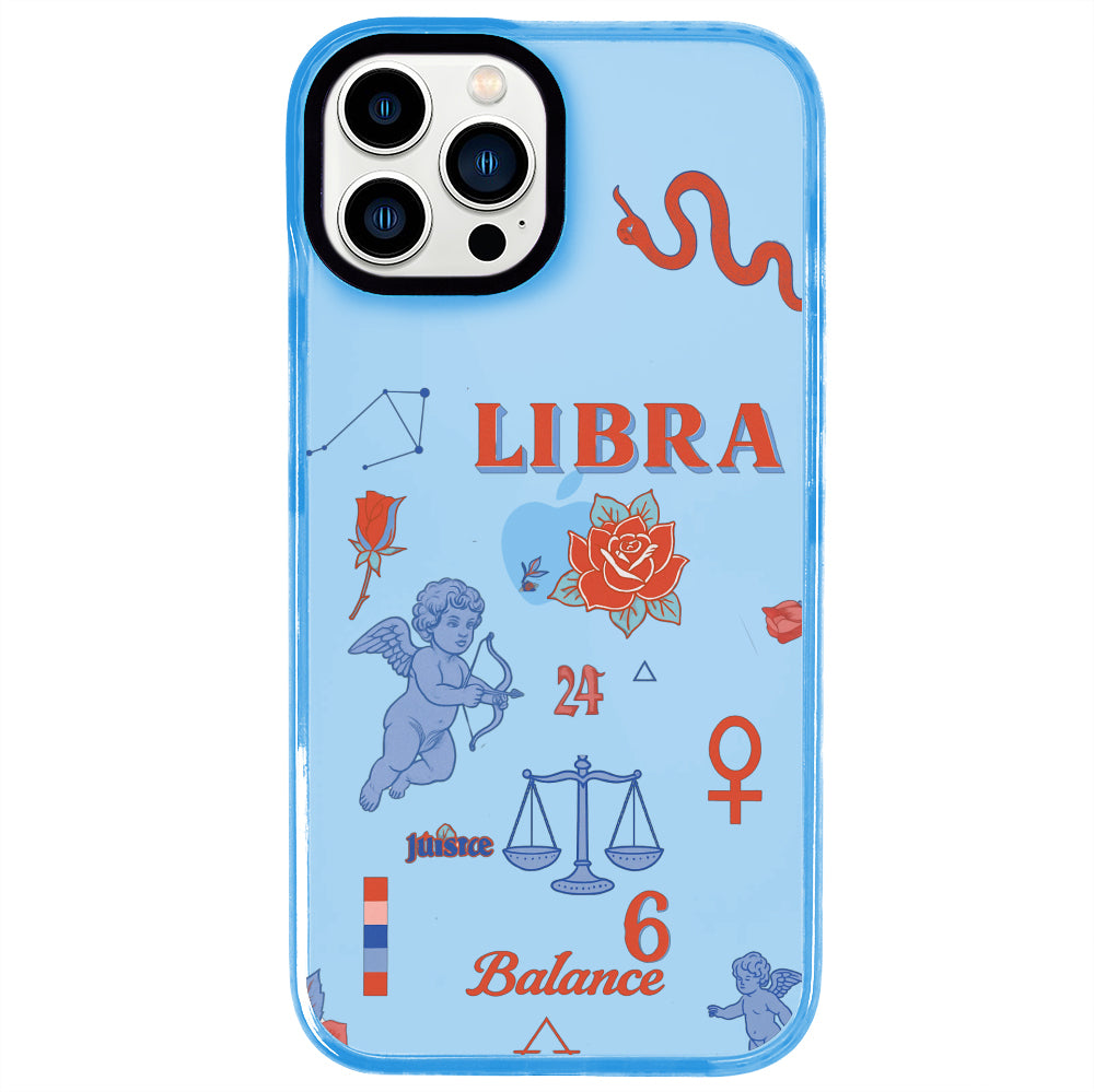 iPhone 13 Pro Terazi Burcu The Emperor Telefon Kılıfı - Azure