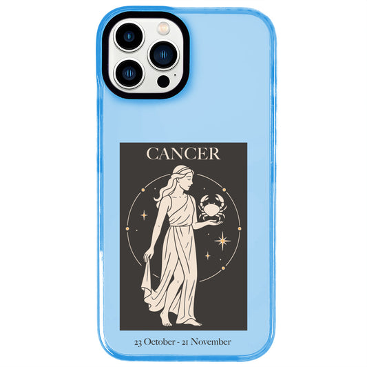iPhone 13 Pro Yengeç Burcu History of Zodiac Telefon Kılıfı - Azure