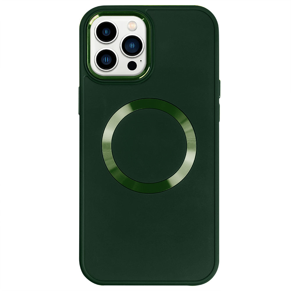 Apple iPhone 13 Pro Max Renkli Magsafe Case Haki
