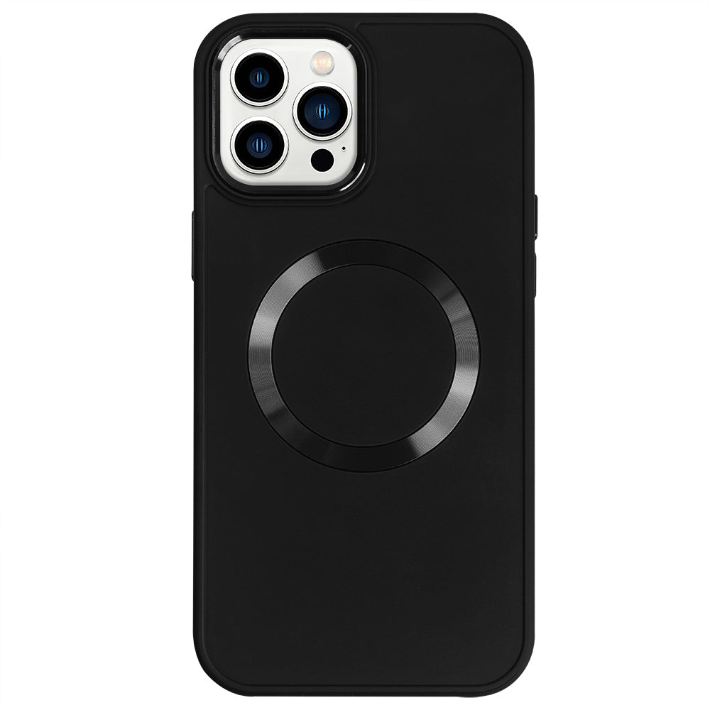 Apple iPhone 13 Pro Max Renkli Magsafe Case Siyah