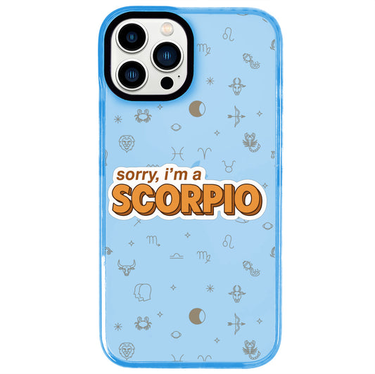 iPhone 13 Pro Max Akrep Burcu Sorry Zodiac Telefon Kılıfı - Azure