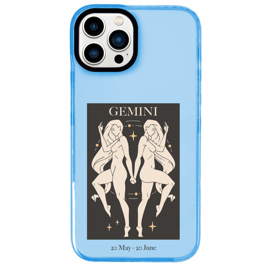 iPhone 13 Pro Max İkizler Burcu History of Zodiac Telefon Kılıfı - Azure
