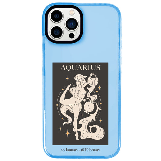 iPhone 13 Pro Max Kova Burcu History of Zodiac Telefon Kılıfı - Azure