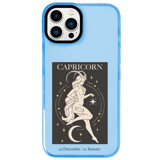 iPhone 13 Pro Max Oğlak Burcu History of Zodiac Telefon Kılıfı - Azure