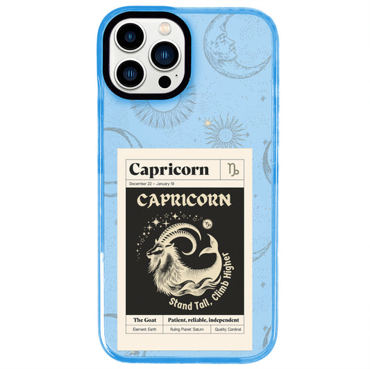 iPhone 13 Pro Max Oğlak Burcu Sticker Mode Telefon Kılıfı - Azure