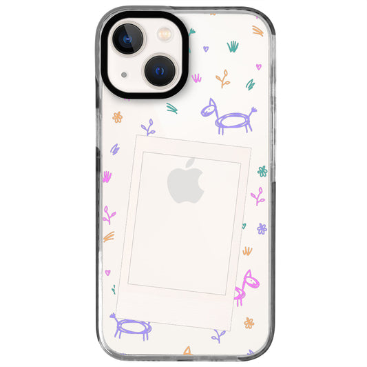 iPhone 13 Mini Colors Pics Polaroid Telefon Kılıfı