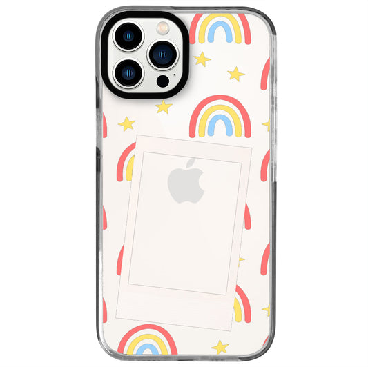iPhone 13 Pro Max Rainbow Star Polaroid Telefon Kılıfı