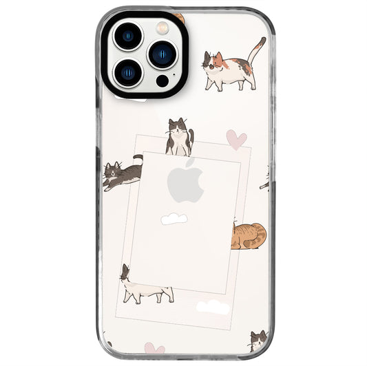 iPhone 13 Pro Max Cats Polaroid Telefon Kılıfı