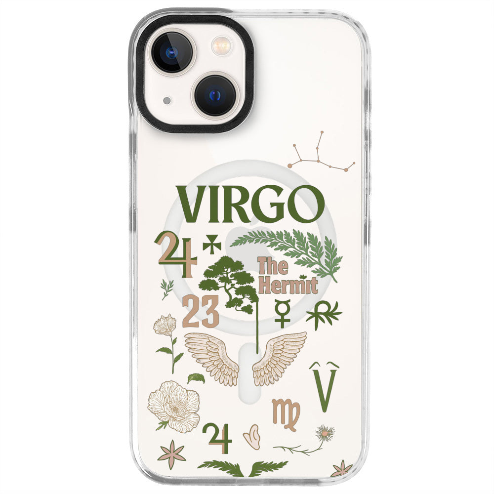 iPhone 14 Başak Burcu The Emperor Telefon Kılıfı - Beyaz