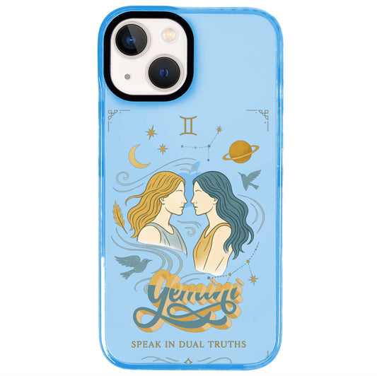 iPhone 14 Plus İkizler Burcu Way of Aries Telefon Kılıfı - Azure