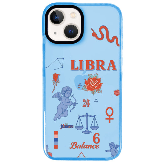 iPhone 14 Plus Terazi Burcu The Emperor Telefon Kılıfı - Azure