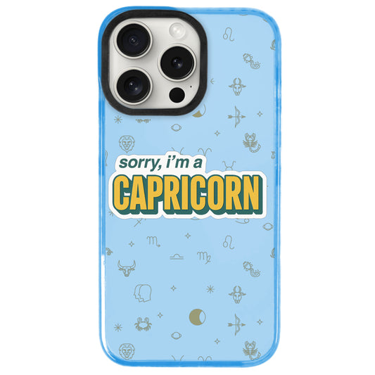 iPhone 14 Pro Oğlak Burcu Sorry Zodiac Telefon Kılıfı - Azure