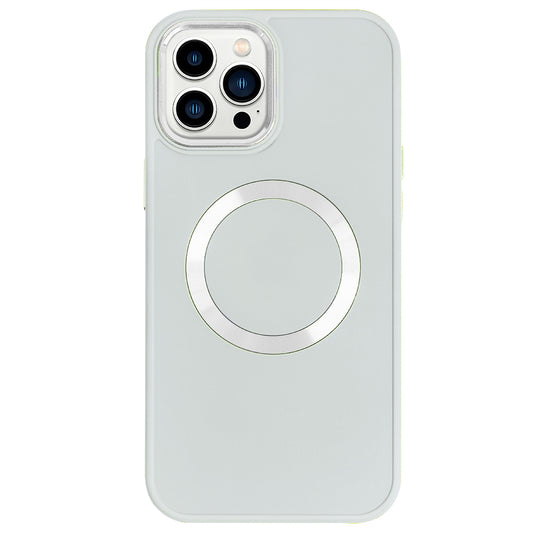Apple iPhone 15 Pro Max Renkli Magsafe Case Kırık Beyaz