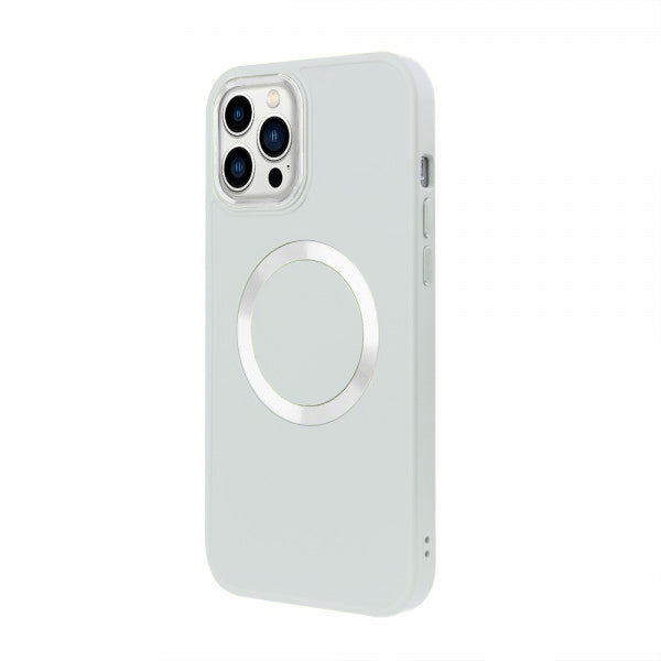 Apple iPhone 15 Pro Max Renkli Magsafe Case Kırık Beyaz