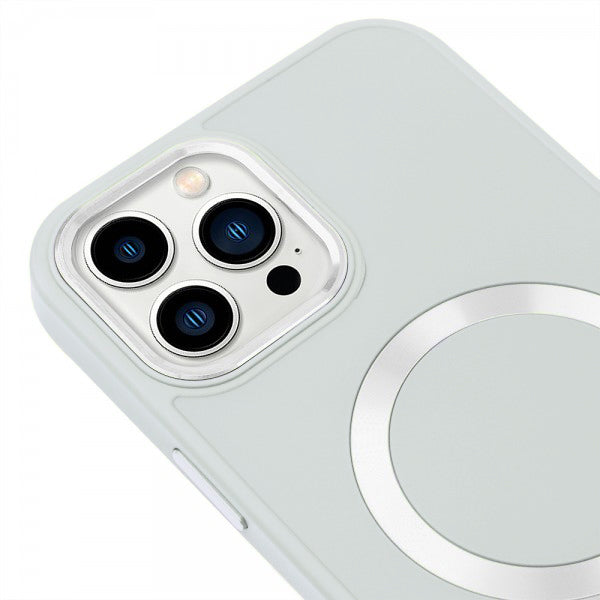 Apple iPhone 15 Pro Max Renkli Magsafe Case Kırık Beyaz