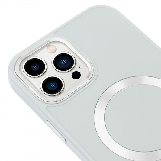 Apple iPhone 15 Pro Max Renkli Magsafe Case Kırık Beyaz