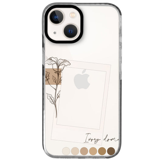 iPhone 14 Brown Tones Polaroid Telefon Kılıfı