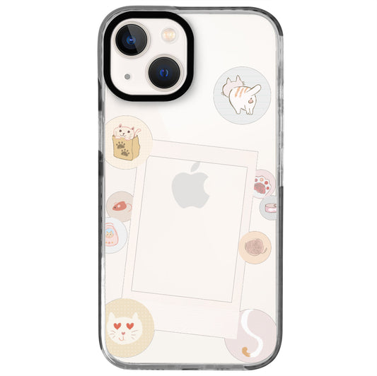 iPhone 14 Cat Paw Polaroid Telefon Kılıfı