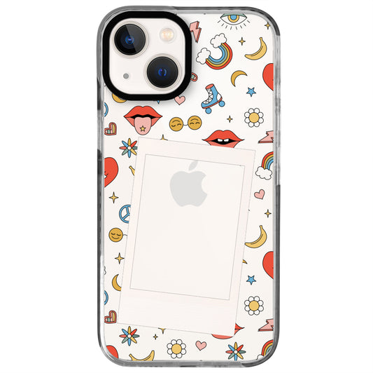 iPhone 14 Sleep Eyes Polaroid Telefon Kılıfı