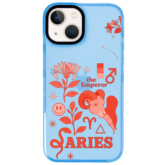 iPhone 15 Koç Burcu The Emperor Telefon Kılıfı - Azure