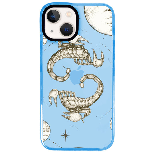 iPhone 15 Plus Akrep Burcu Soft Stars Telefon Kılıfı - Azure
