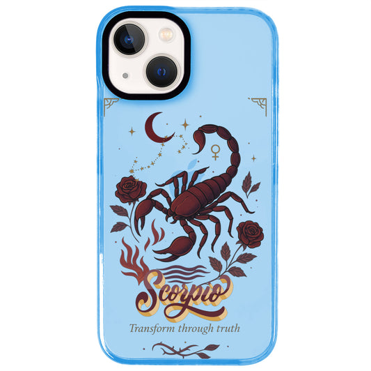 iPhone 15 Plus Akrep Burcu Way of Aries Telefon Kılıfı - Azure