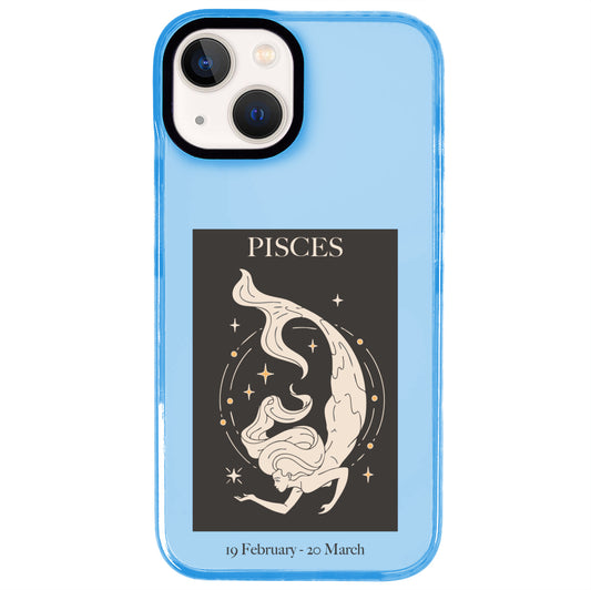 iPhone 15 Plus Balık Burcu History of Zodiac Telefon Kılıfı - Azure