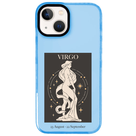 iPhone 15 Plus Başak Burcu History of Zodiac Telefon Kılıfı - Azure
