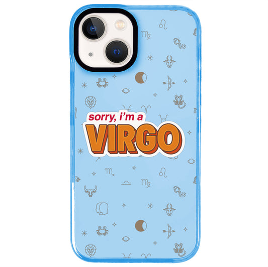 iPhone 15 Plus Başak Burcu Sorry Zodiac Telefon Kılıfı - Azure
