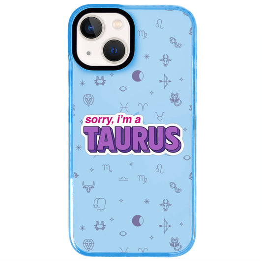 iPhone 15 Plus Boğa Burcu Sorry Zodiac Telefon Kılıfı - Azure