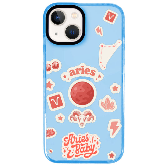 iPhone 15 Plus Koç Burcu Sweet Rules Telefon Kılıfı - Azure